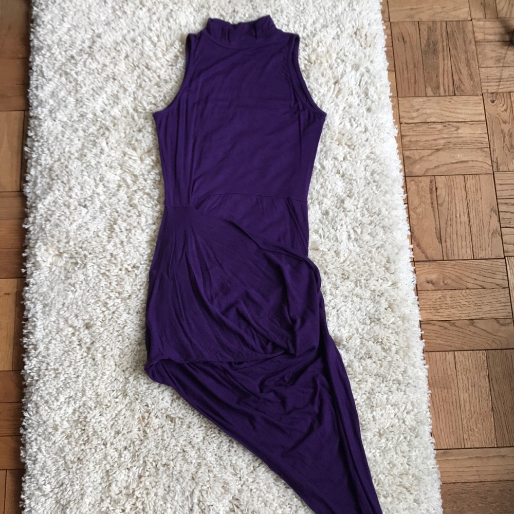 Purple Asymmetrical Semi-Formal Dress